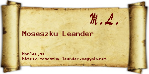 Moseszku Leander névjegykártya